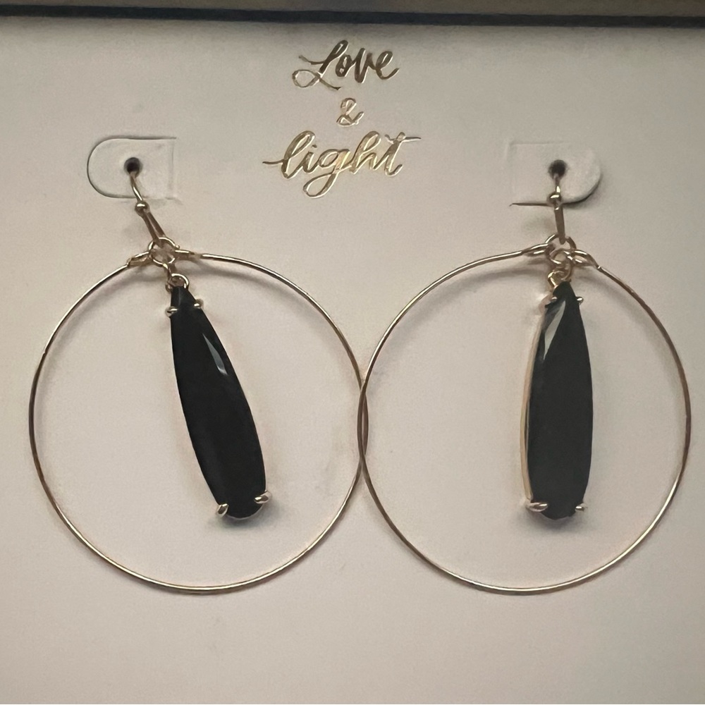 Teardrop Circle Earrings